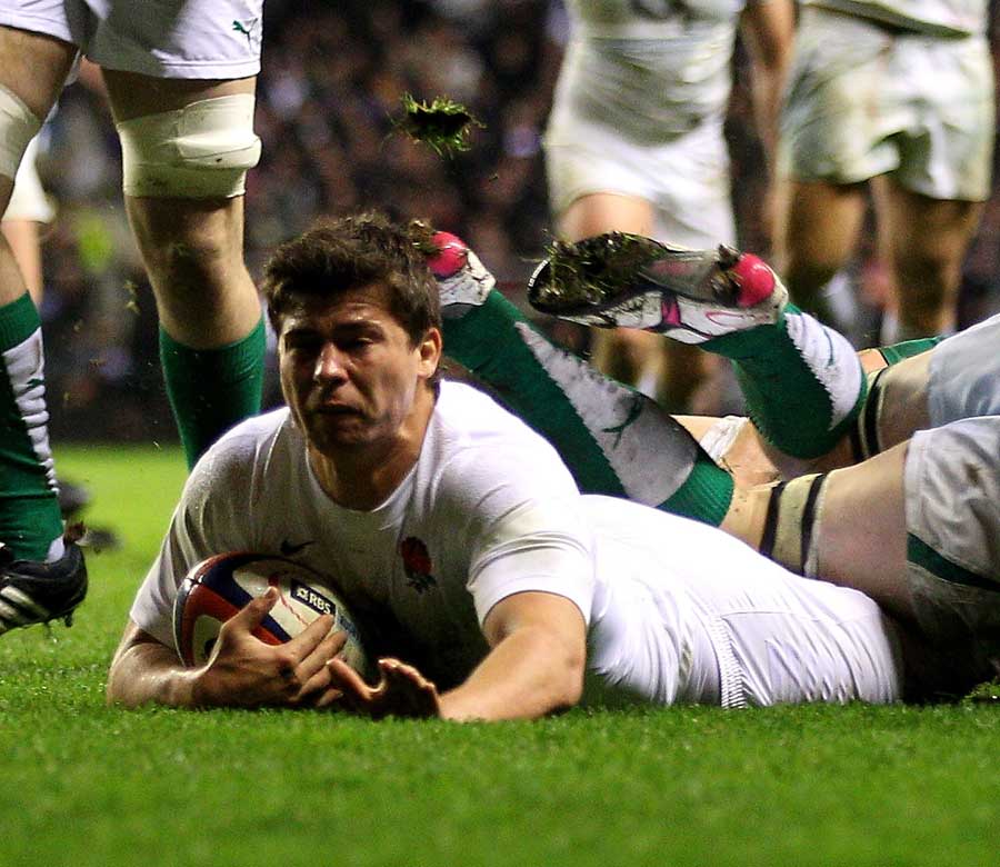 Ben Youngs crosses for England