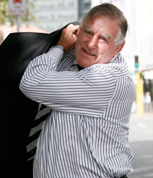 All Blacks great Sir Colin Meads attends the funeral of Jock Hobbs