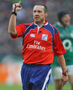 Referee Dave Pearson signals a decision
