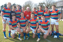 Former Millfield player Gareth Edwards poses with the school's current side