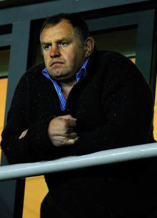 Dean Richards watches on at Kingston Park, Newcastle v Sale, Aviva Premiership, Kingston Park, Newcastle, England, March 30, 2012