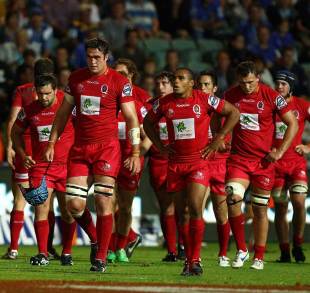 James Horwill leads his dejected Reds side from the field, Western Force v Reds, Super Rugby, NIB Stadium, Perth, Australia, March 31, 2012