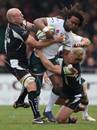 London Irish wing Marland Yarde is wrapped up