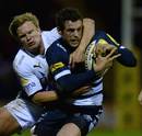 Bath's Michael Claassens gets to grips with Sale's Nick Macleod