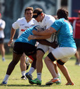 Jean Deysel of the Sharks during a training session in Durban
