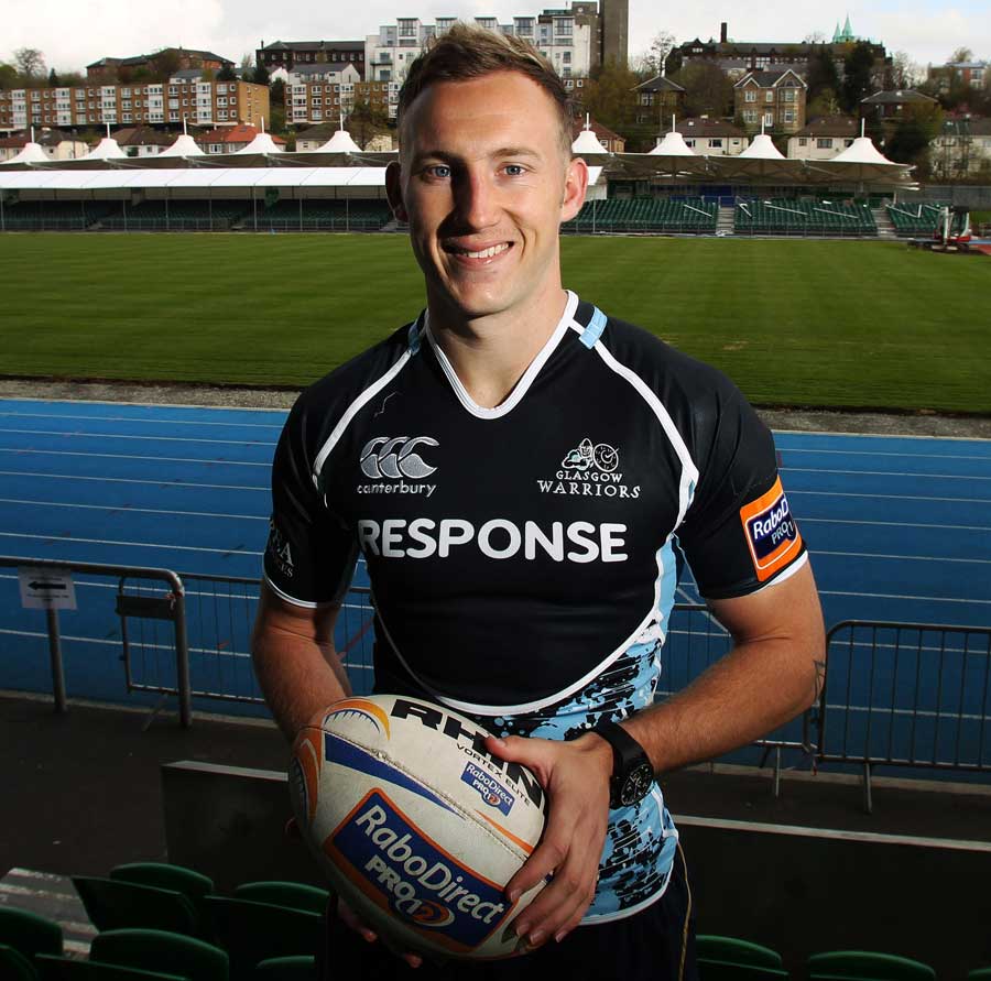 The Glasgow Warriors unveil new signing Byron McGuigan
