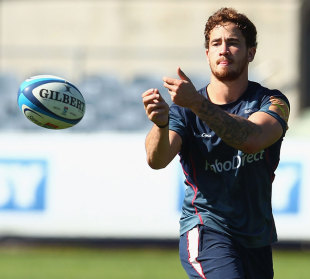The Rebels' Danny Cipriani warms up for his side's latest outing, Melbourne Rebels training session, Visy Park, Melbourne, Australia, April 18, 2012