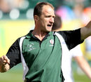 London Irish attack coach Mike Catt offers some instruction