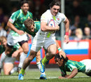 England's Mat Turners leaves the South Africa defence in his wake