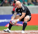 New Zealand's DJ Forbes touches down for a try