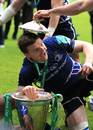 Brian O'Driscoll celebrates with the Heineken Cup
