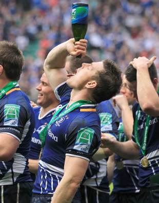 Brian O'Driscoll enjoys the moment, Leinster v Ulster, Heineken Cup Final, Twickenham, London, May 19, 2012