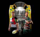 Harlequins' Chris Robshaw and Leicester's Geordan Murphy face off ahead of Saturday's final