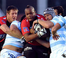 Toulon's Mathieu Bastareaud charges into the Racing Metro defence