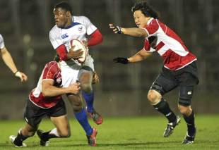 Takudzwa Ngwenya of USA in action during the match between Japan and USA at Prince Chichibu Memorial Rugby Stadium in Tokyo, Japan on November 22, 2008. 