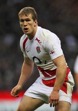 Tom Rees of England looks on during the match between England and South Africa at Twickenham in London, England on November 22, 2008.