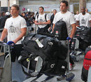 The England squad arrive in South Africa