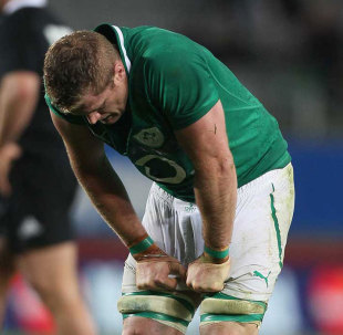 Ireland No.8 Jamie Heaslip reflects on defeat, New Zealand v Ireland, Eden Park, Auckland, New Zealand, June 9, 2012