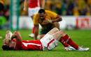 Wales winger Alex Cuthbert gets to grips with defeat