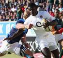 England's Christian Wade goes over for their second try