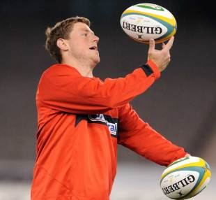 Wales' Rhys Priestland juggles in training, Docklands Stadium, Melbourne, June 15, 2012