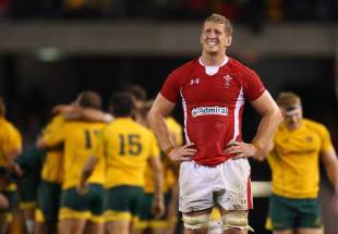Wales' Bradley Davies shows his dejection at the full-time whistle