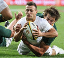 England's Danny Care scores a try