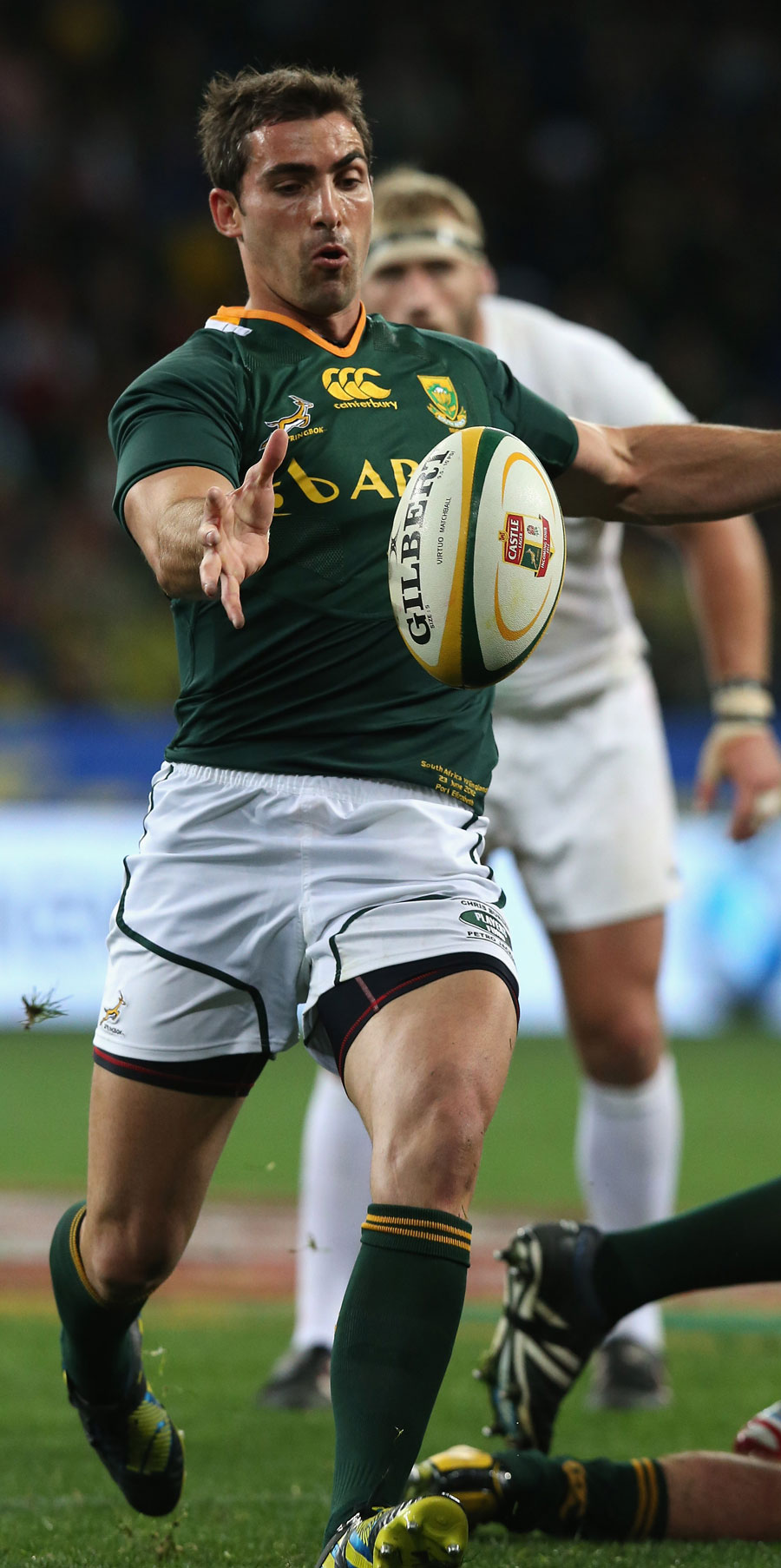 South Africa's Ruan Pienaar clears the ball 