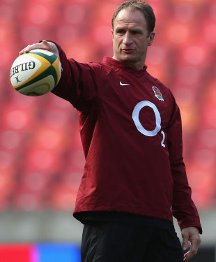 Mike Catt issues instructions at England training, Nelson Mandela Bay Stadium, Port Elizabeth, South Africa, June 22, 2012
