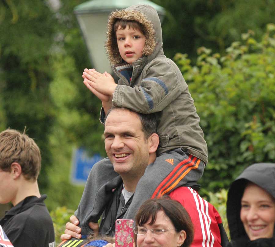 Martin Johnson takes in the Olympic Torch Relay 