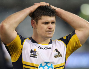 The Brumbies' Ruaidhri Murphy reflects on their defeat, Brumbies v Blues, Super Rugby, Canberra Stadium, Canberra, Australia, July 14, 2012