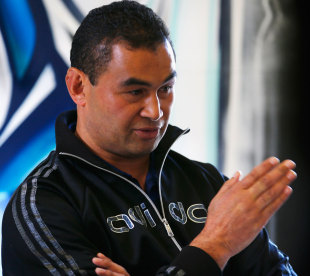 Pat Lam speaks to the media, Eden Park, Auckland, New Zealand, July 17, 2012

