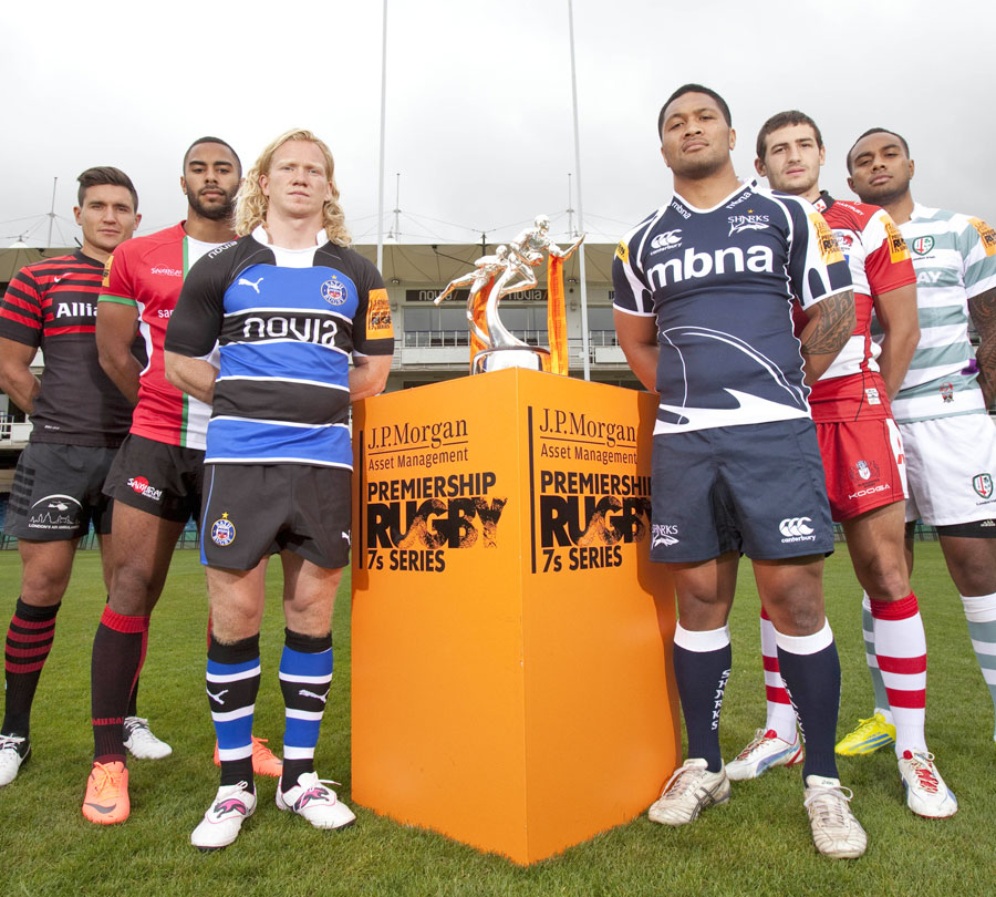 The captains pose ahead of the J.P. Morgan 7s finale