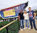Chris Robshaw gets into the Olympic spirit with Danny Care and Ugo Monye