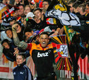 Chiefs centre Sonny Bill Williams celebrates a late try