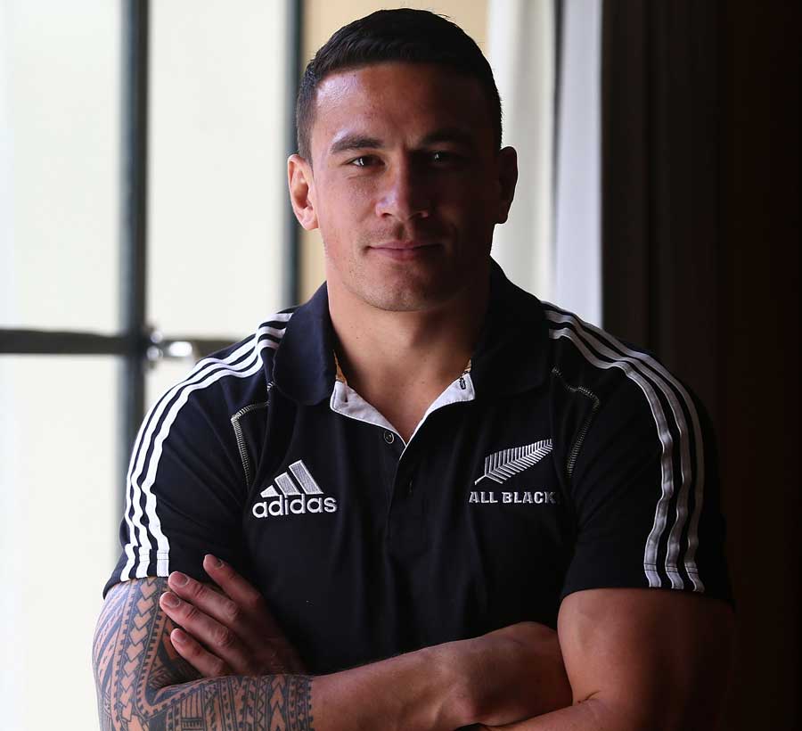 New Zealand's Sonny Bill Williams poses for the cameras