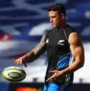 New Zealand's Sonny Bill Williams spins a ball in training