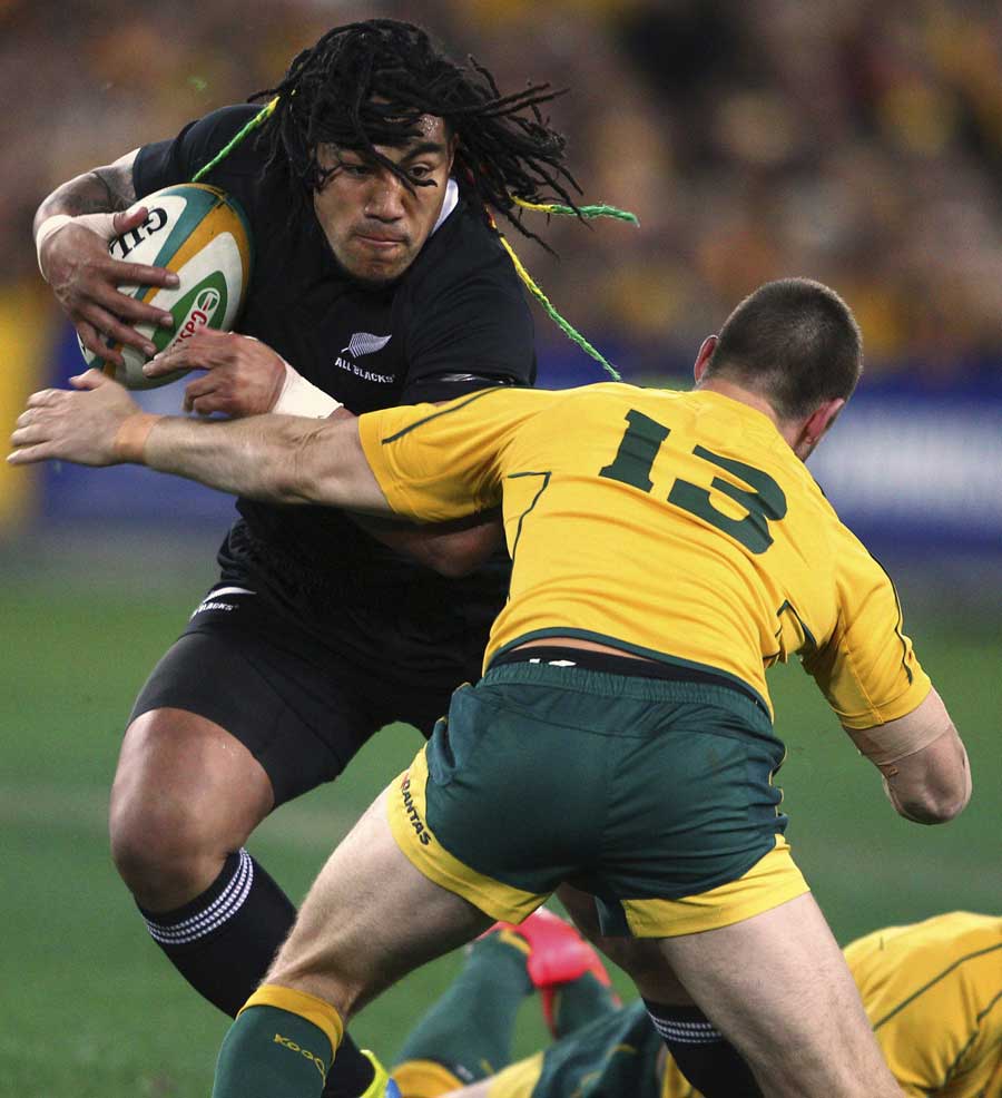 New Zealand's Ma'a Nonu prepares to take the hit