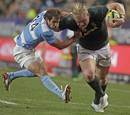 South Africa's Adriaan Strauss on the charge