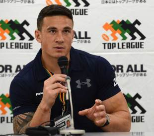 Sonny Bill Williams addresses the media after being unveiled by Panasonic Wild Knights, Tokyo, Japan, September 1, 2012