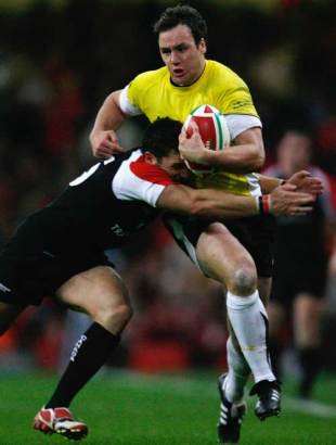Wales winger Mark Jones in action during their win over Canada at the Millennium Stadium, November 14 2008