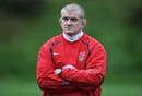 Scrummaging Coach Graham Rowntree looks on during an England training session