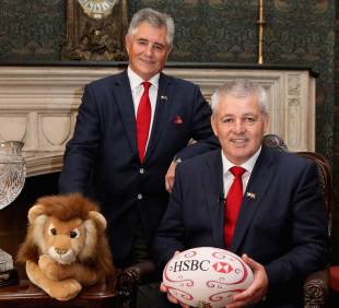 New British & Irish Lions boss Warren Gatland alongside tour manager Andy Irvine