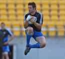 New Zealand captain Richie McCaw claims a high ball in training