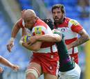 Gloucester second-row Will James leads a charge 