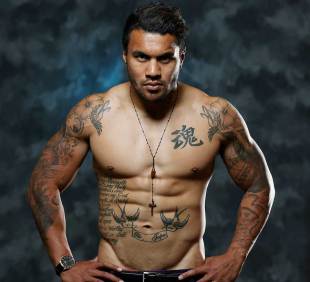 Australia's Digby Ioane poses for a portrait session