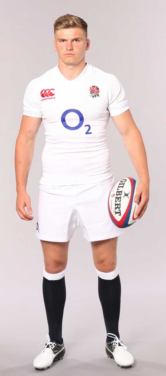 Owen Farrell models England's new kit