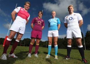 England unveil their new kits for the 2012-13 season, Drybrook Rugby Club, Gloucester, England, September 19, 2012 