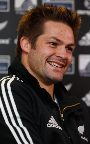 New Zealand captain Richie McCaw talks to reporters, New Zealand press conference, Trusts Stadium, Auckland, New Zealand, August 11, 2012