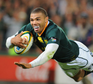 Try time for South Africa' Bryan Habana, South Africa v Australia, The Rugby Championship, Loftus Versfeld, Pretoria, South Africa, September 29, 2012